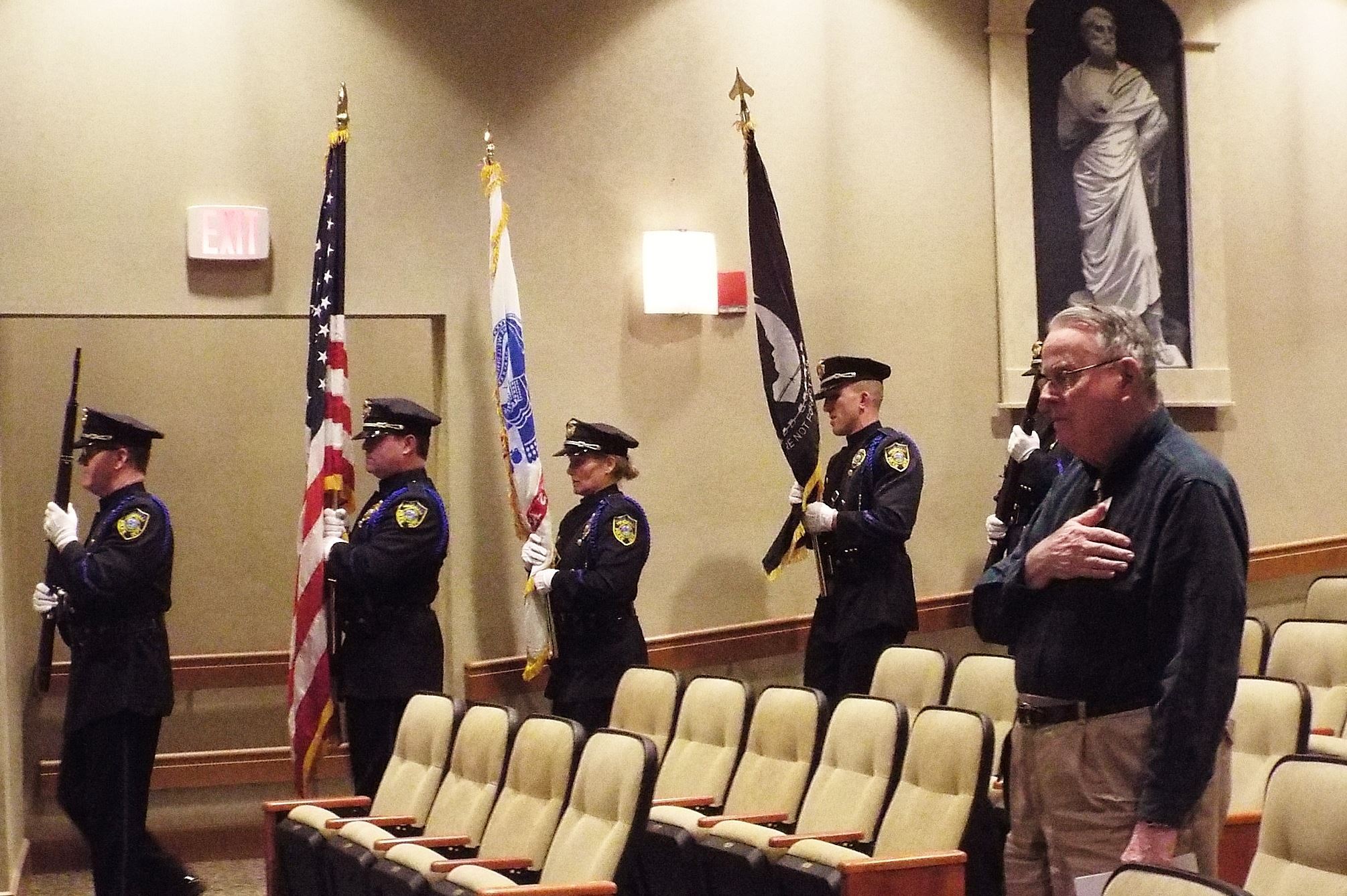 The Hingham Color Guard Post the Colors